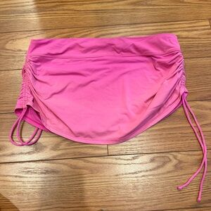 Athleta Vibrant Pink scrunch Swim Skirt hot neon bright